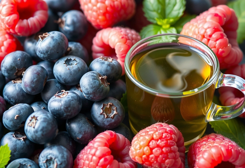 Polifenoles en bayas y té verde