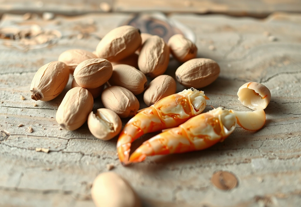 Selenio en nueces de Brasil y mariscos