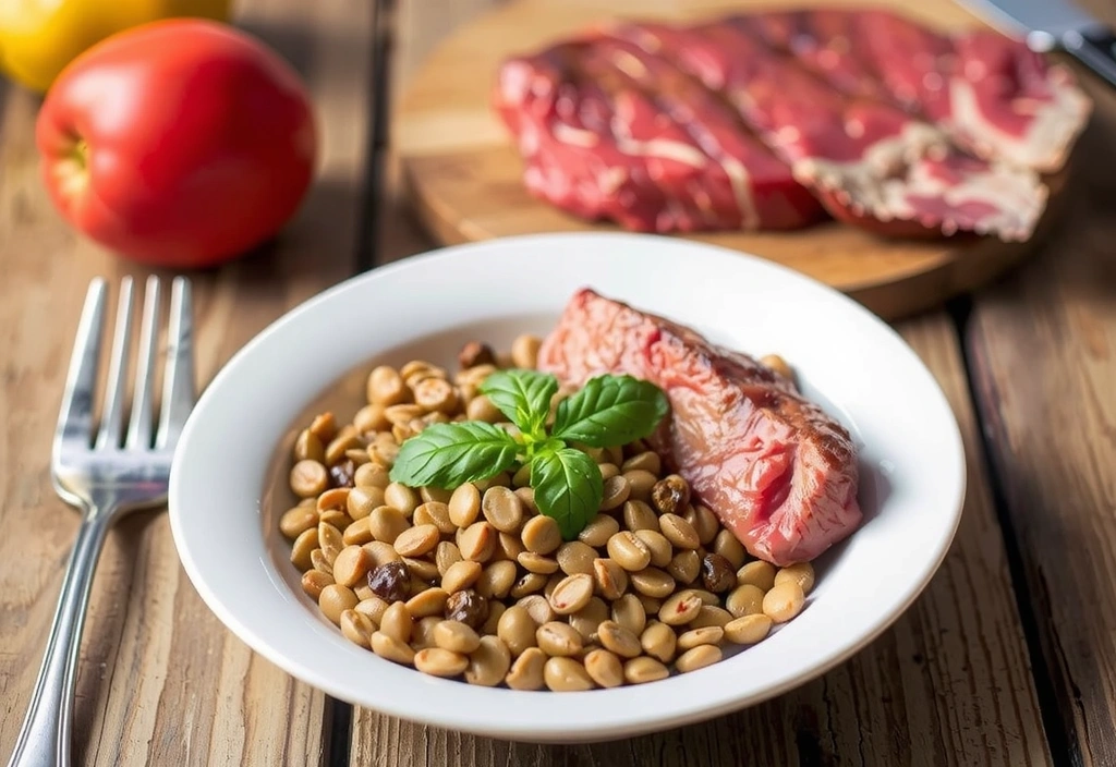 Zinc en carne roja y legumbres