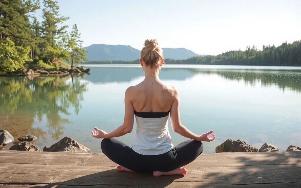 Persona meditando en un entorno natural y tranquilo